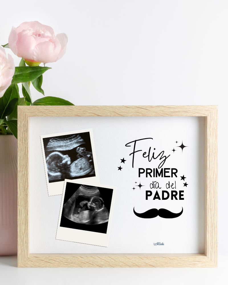 PRIMERA Tarjeta Fotográfica Personalizada Del Día Del Padre Mejor Papá