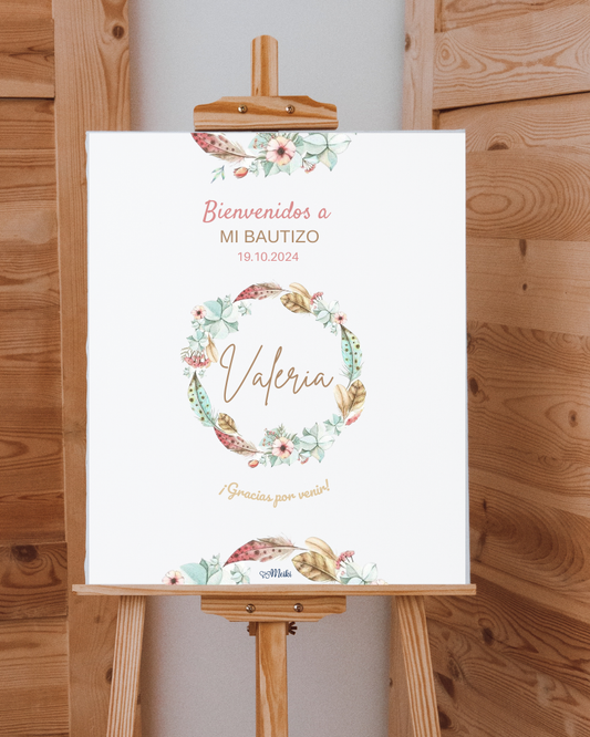 Cartel Bienvenida Bautizo