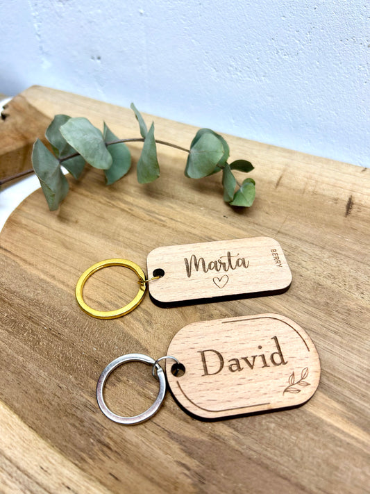 Llavero madera personalizado