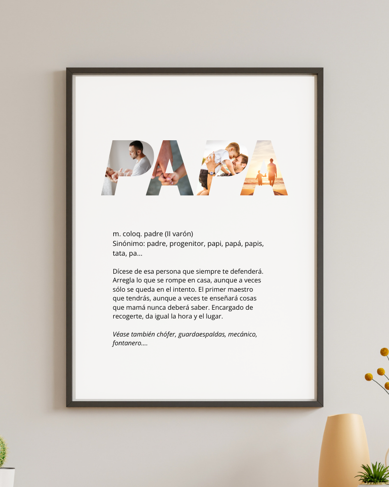 Lámina PAPÁ con fotos