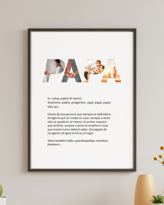 Lámina PAPÁ con fotos