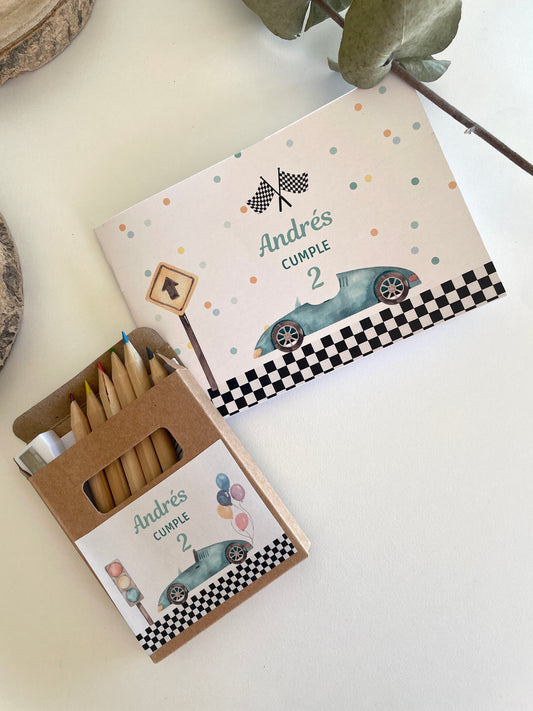 Libreta personalizada comunión con cajita de colores