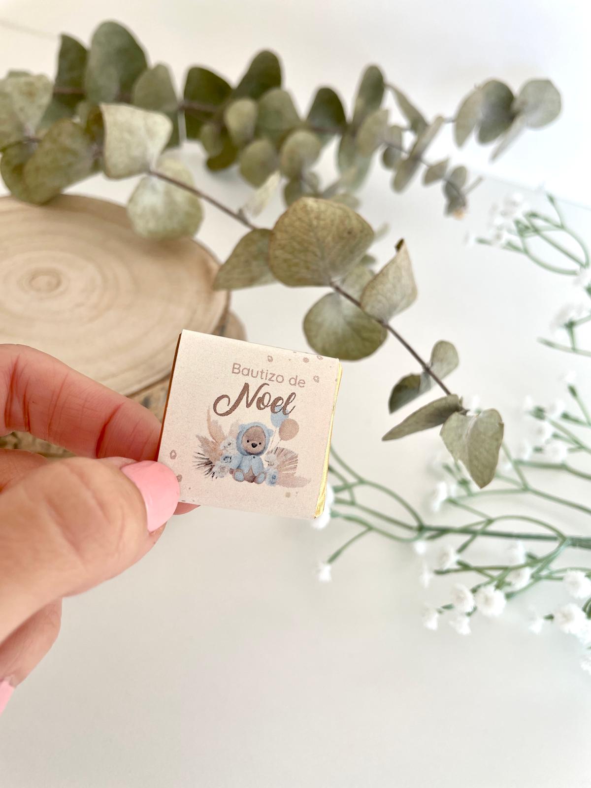 Bombones personalizados para bautizo (20uds.)