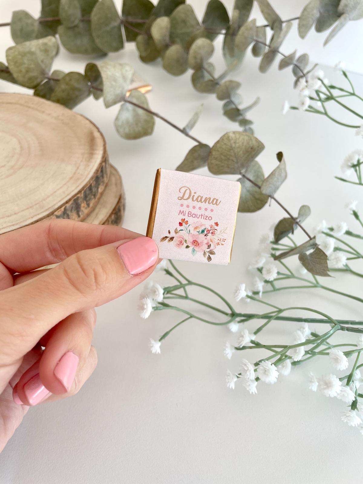 Bombones personalizados para bautizo (20uds.)