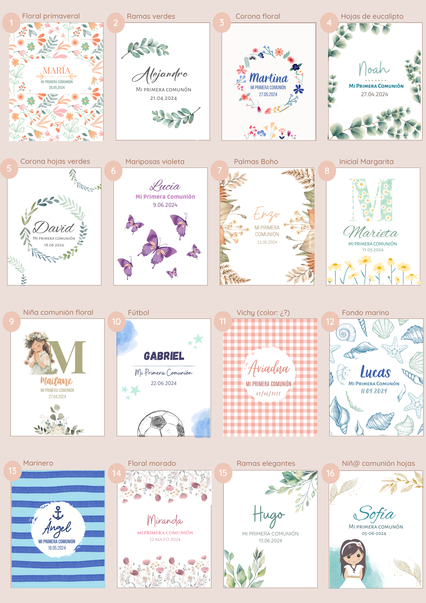 Lápices personalizados para Comunión