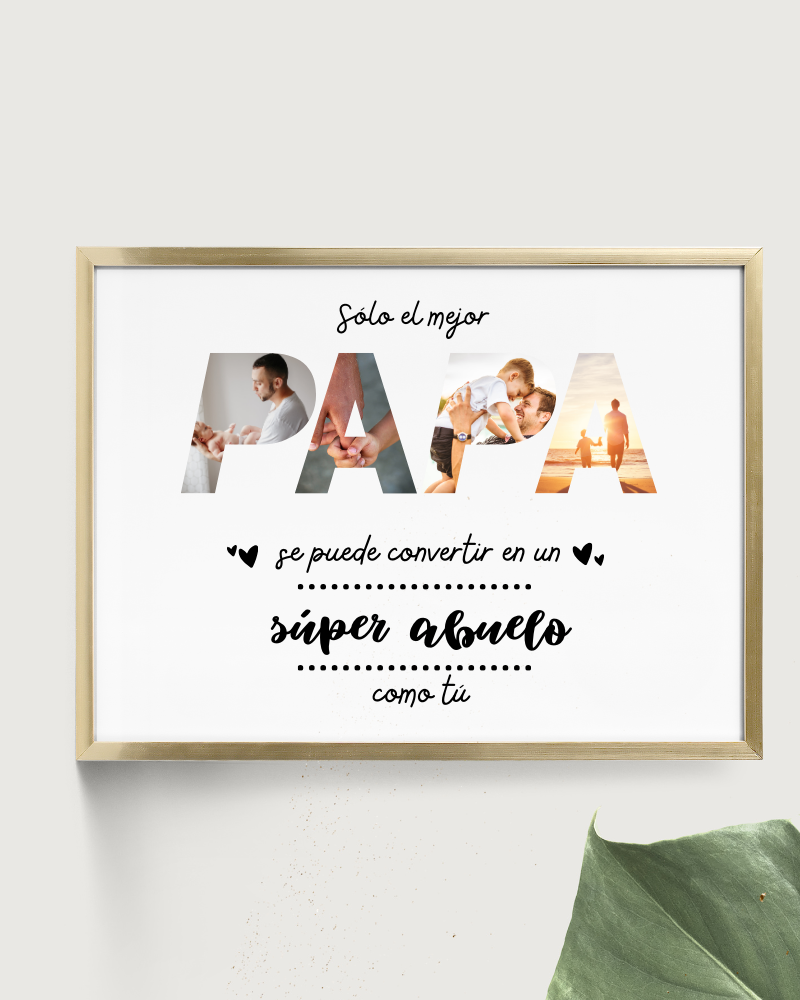 Lámina el mejor PAPÁ se convierte en ABUELO