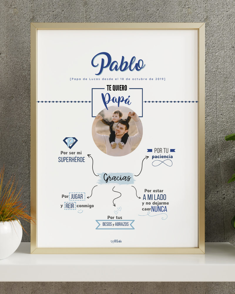 Lámina Te quiero papá