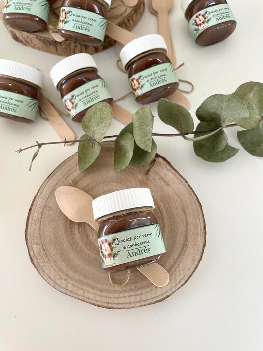 Mini bote de nutella personalizado