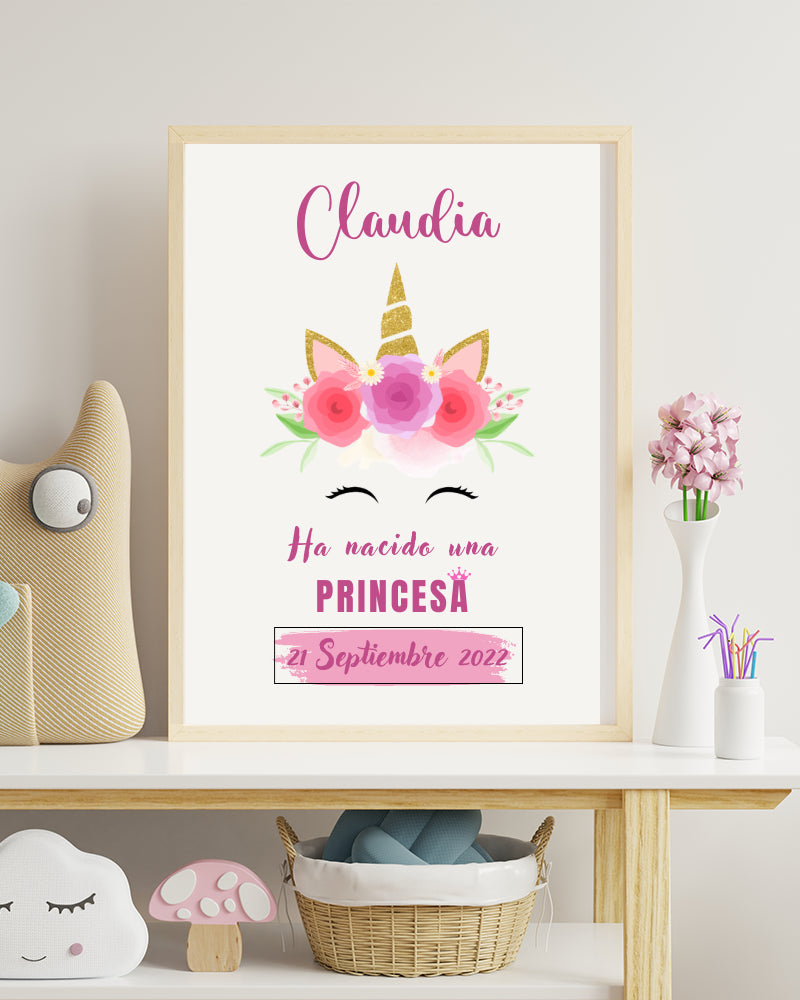 lámina para bebé ha nacido una princesa