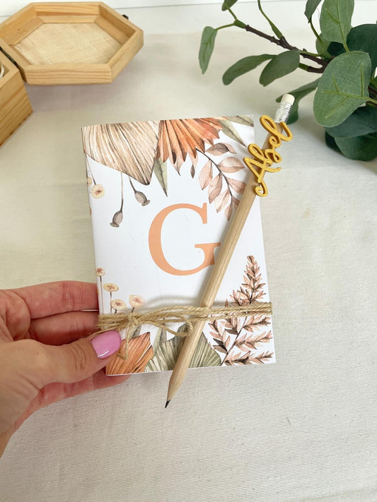 Libreta personalizada boda con lápiz