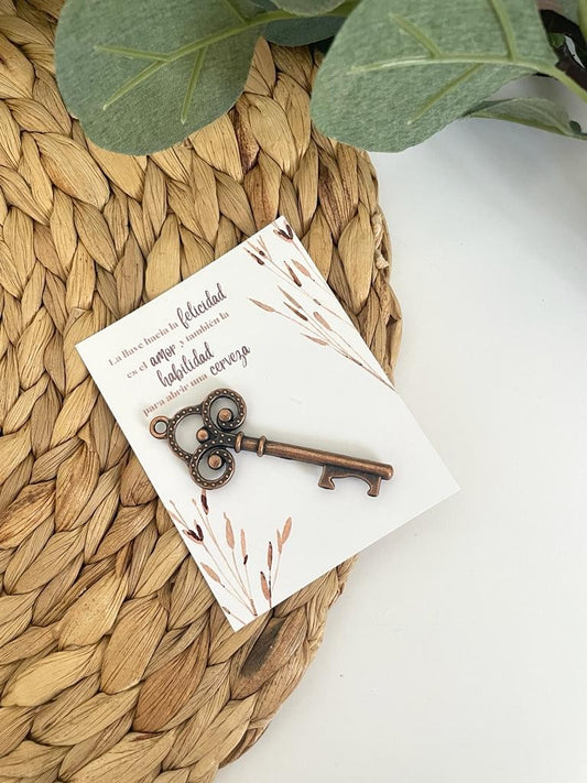 Abridor en forma de llave antigua para boda