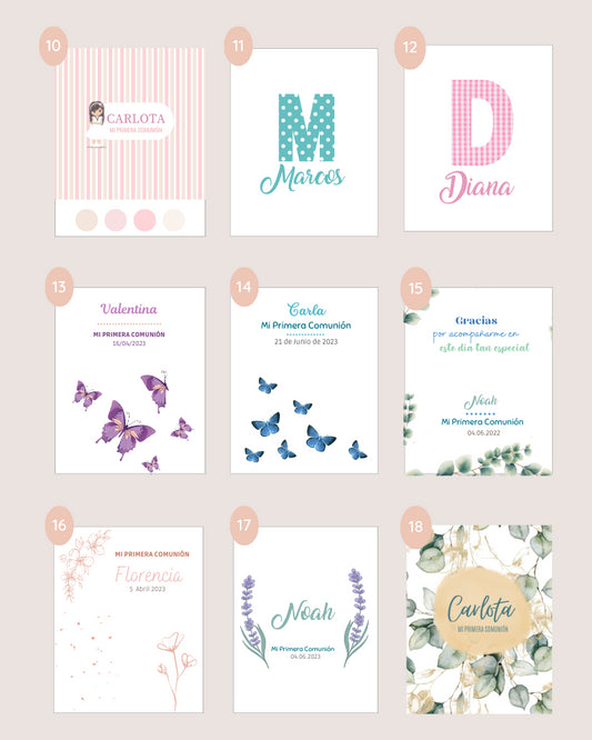 Tubo Lápices de colores para comunión