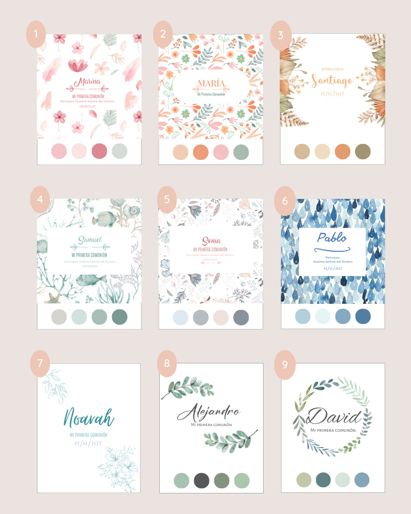 Tubo Lápices de colores para comunión