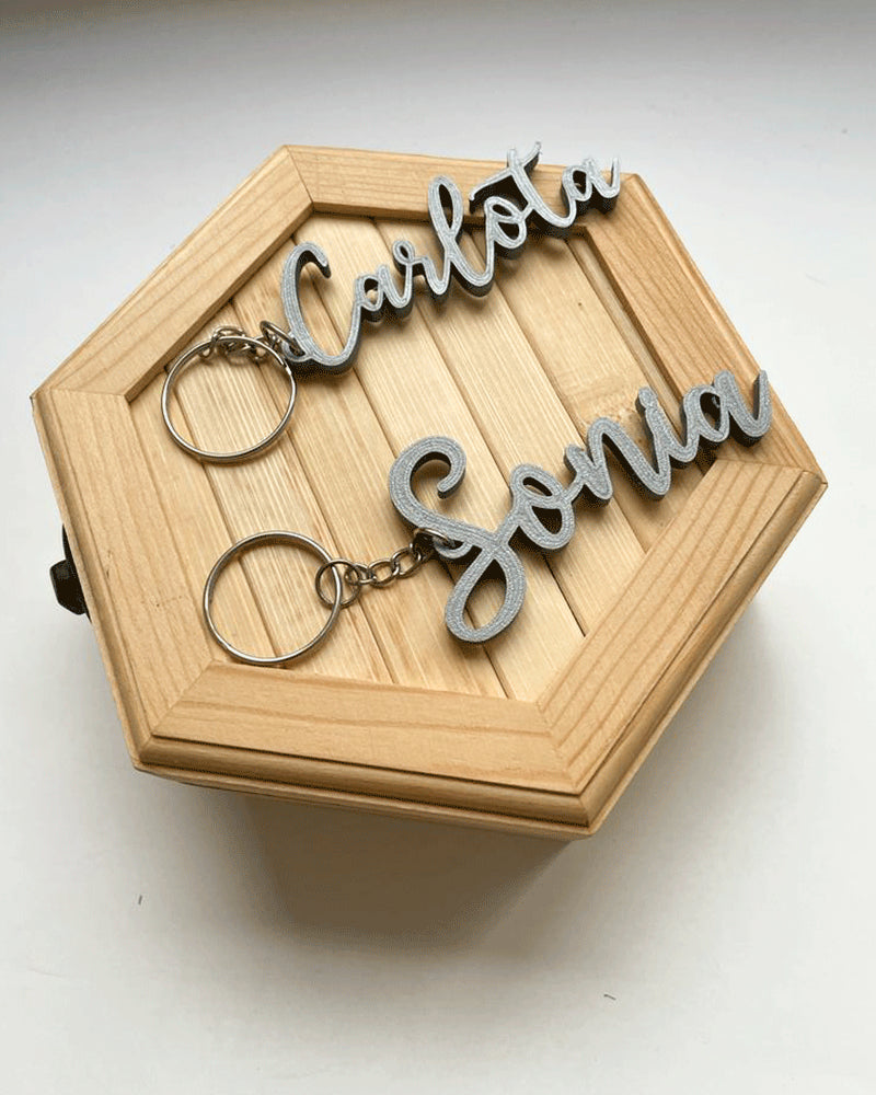 Llavero personalizado como marcasitio para boda