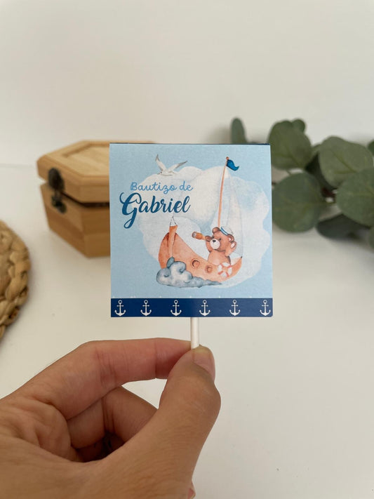 Piruleta agradecimiento bautizo