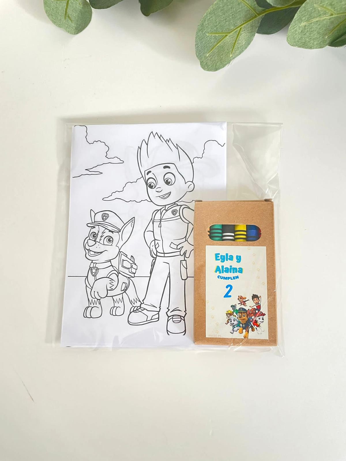 Cajita de ceras de colores Boda