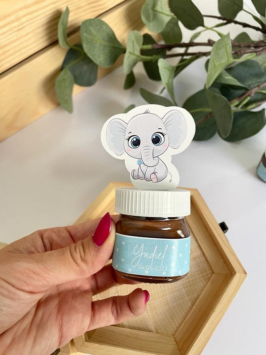mini nutella personalizado con topper