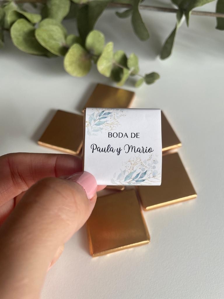 chocolate personalizado para boda