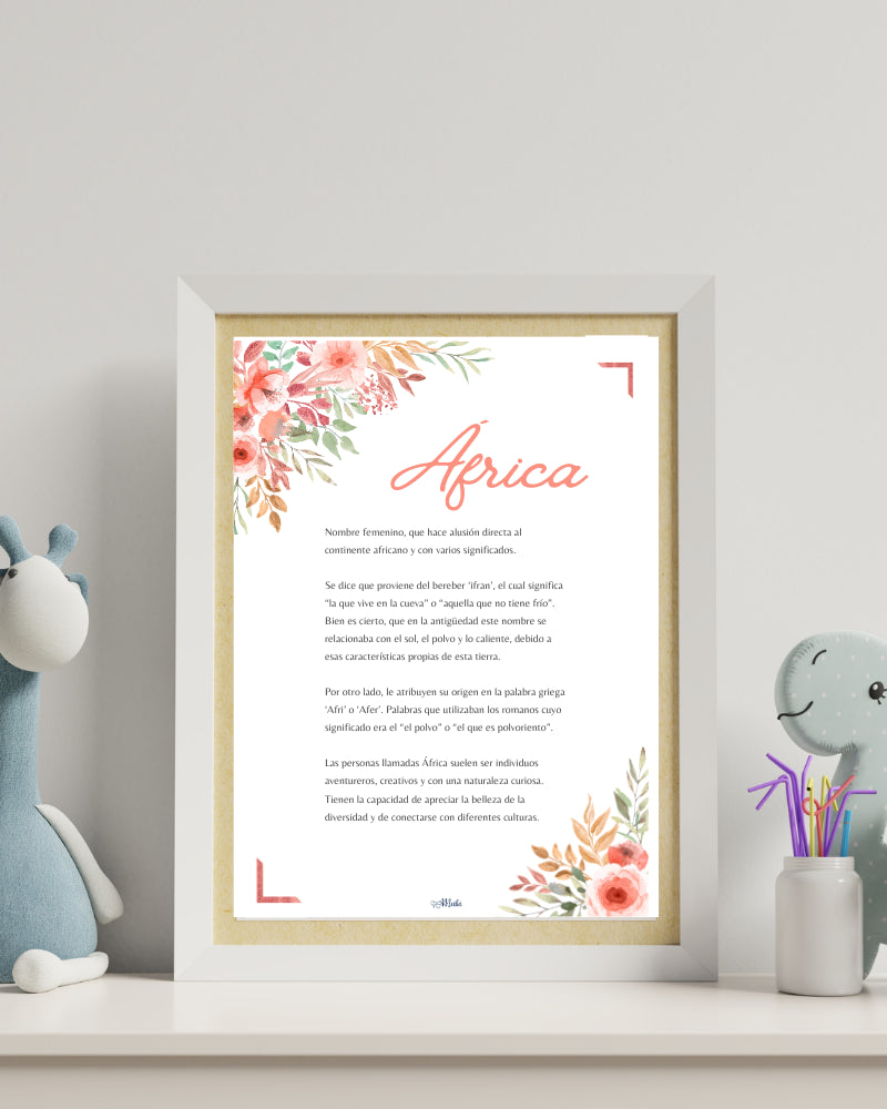 Lámina personalizada Nombre y Significado