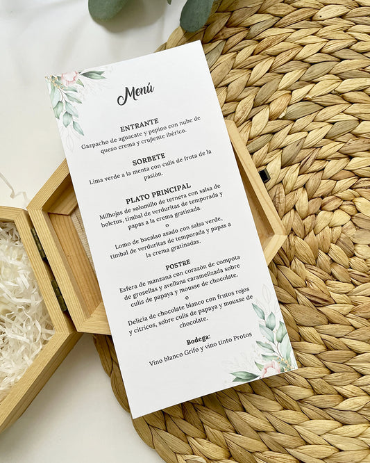 minuta boda canarias