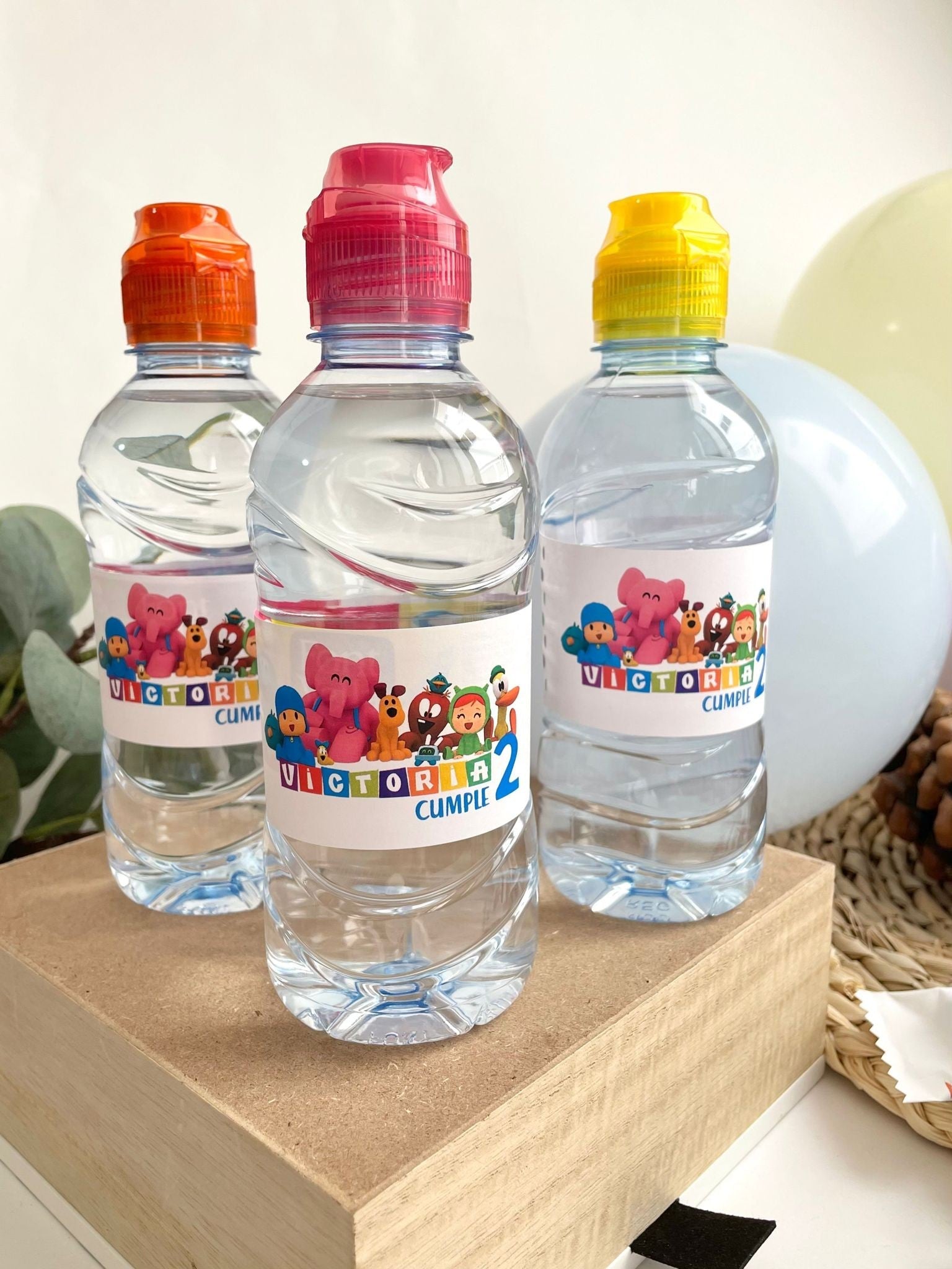 Etiquetas para botella de agua pequeña (pack 12uds.)