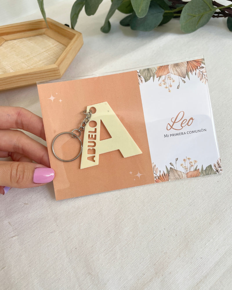 Tarjeta decorativa para presentación de detalles para invitados