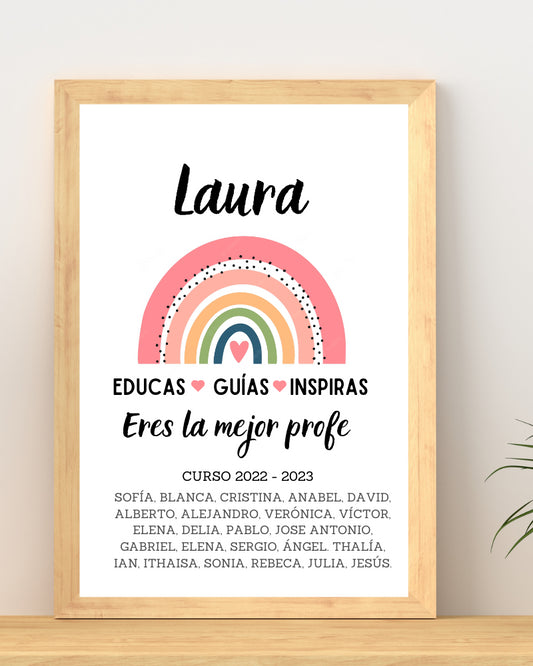 Lámina para profes 'Educas, guías, inspiras'