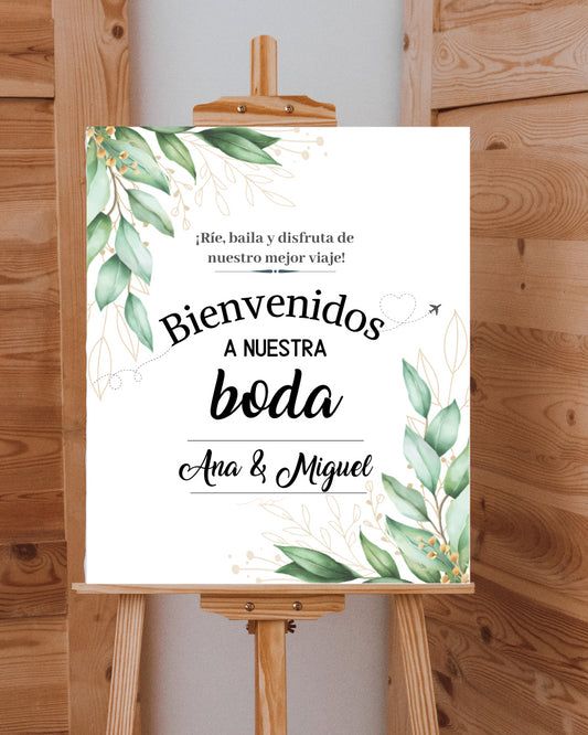 Cartel Bienvenida Boda