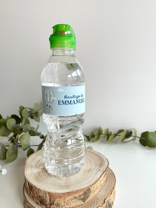 Etiquetas para botella de agua pequeña bautizo (12uds.)