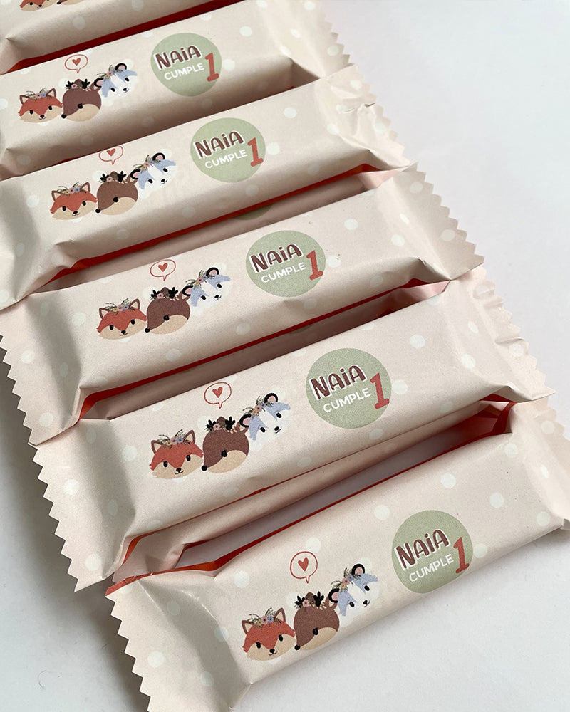 chocolatinas personalizadas animales del bosque