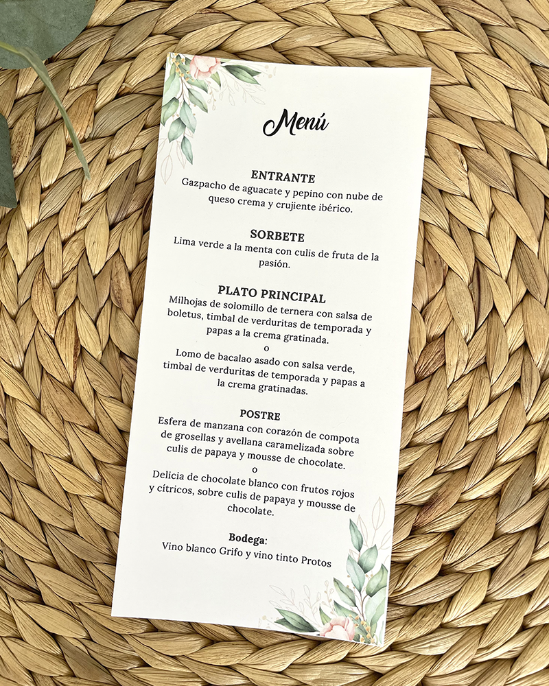 Minuta Example Menu Minuta menú – Meiki.es