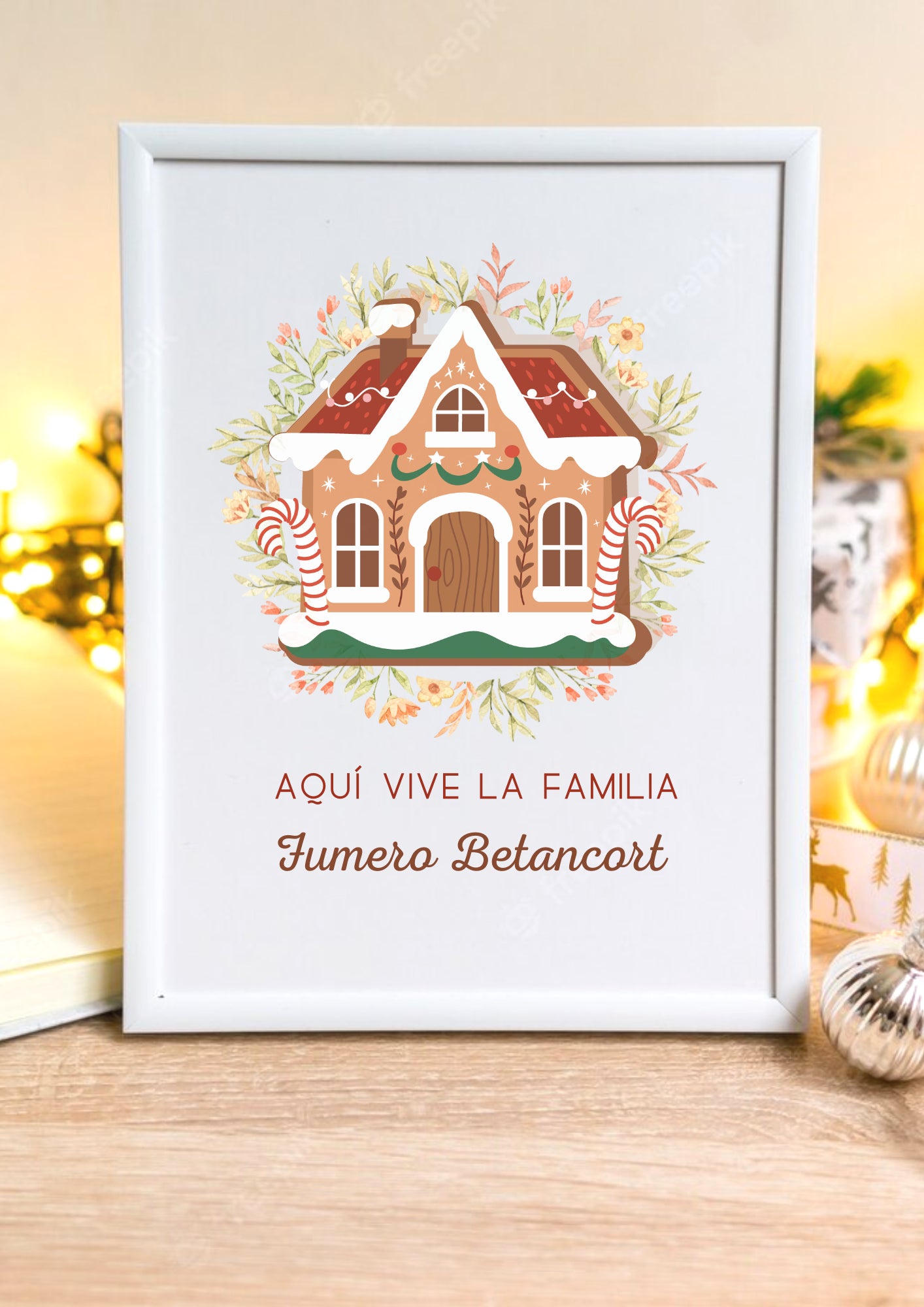 lamina navidad personalizada