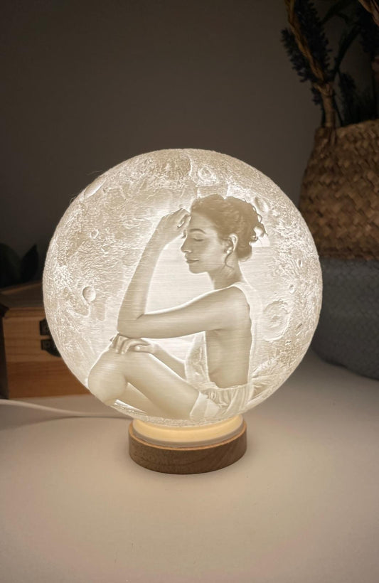 lampara luna personalizada con foto