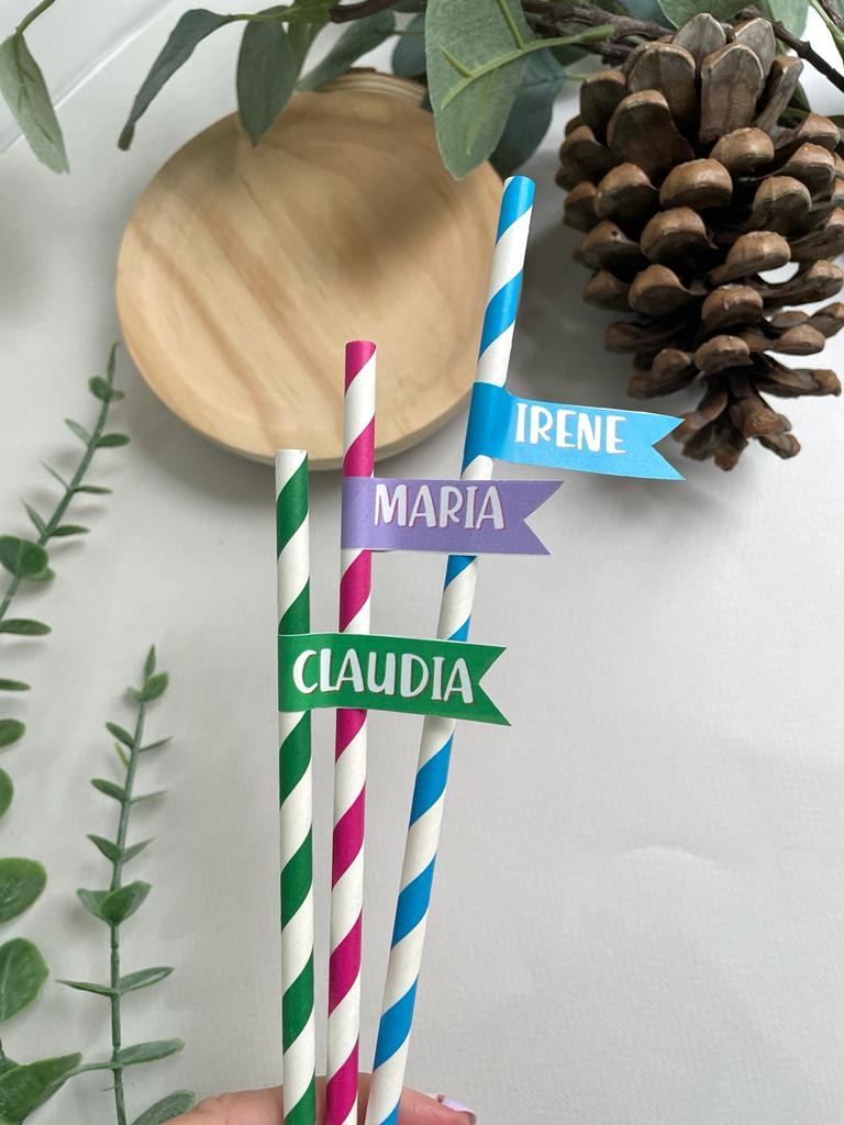 pajitas personalizadas para cumpleaños